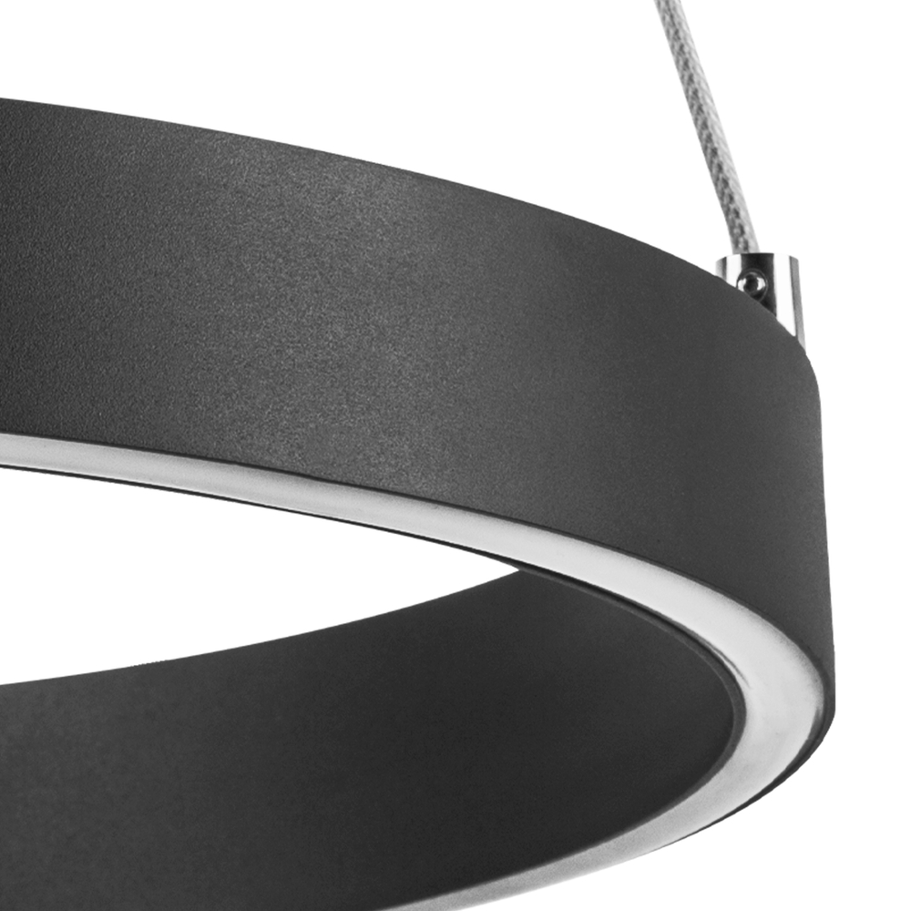 748017 Люстра SATURNO LED 24W 1600LM 70G ЧЕРНЫЙ 3000-6000K