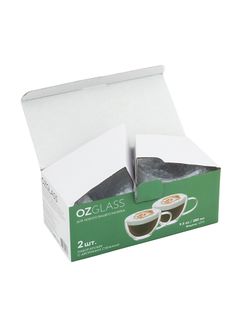 Чашка из боросиликатного стекла с двойными стенками и с ручкой 280 мл