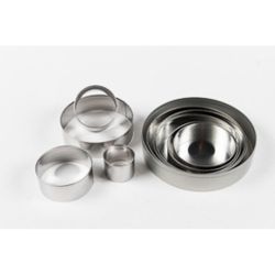 Набор кондитерских форм "Кольцо", h 3 см, d 4/ 6/ 7/ 8/ 9/ 10/ 11/ 12/ 12,5 см, P.L. Pro