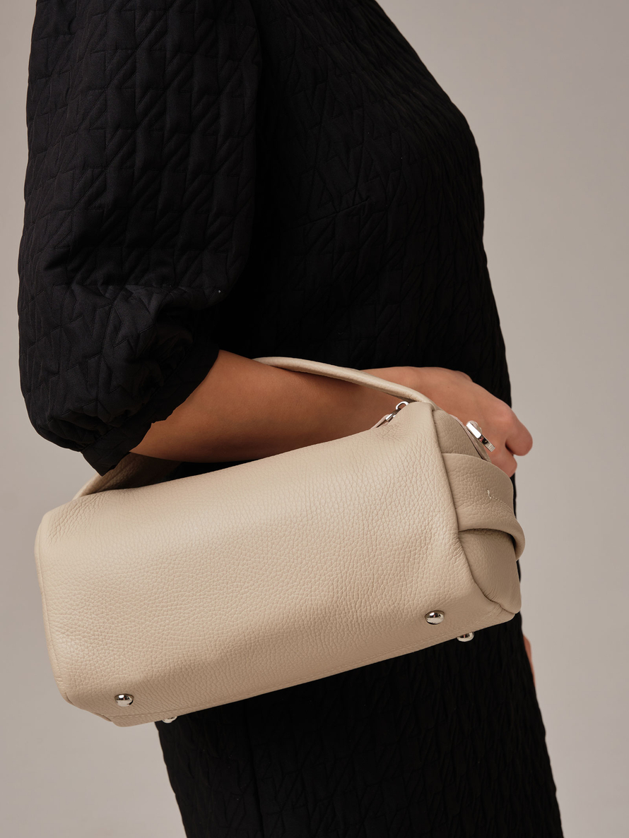 Кожаная сумка Solea DBR 31365 бежевая пудра