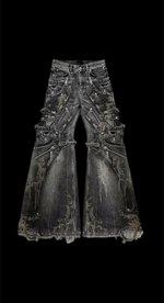 GOTHIC Y2K CARGO BLOOM PANTS