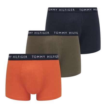 Боксерки теннисные Bokserki Tommy Hilfiger Trunk 3P - des skyy/acid orng/army gree