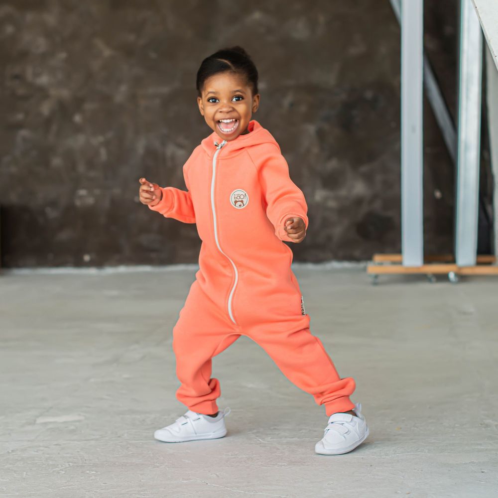 Комбинезон с клапаном "Персик" утепленный