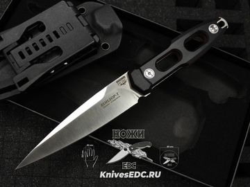 Нож тактический НОКС Кондор Т сталь Д2 (628-100435) - черная рукоять