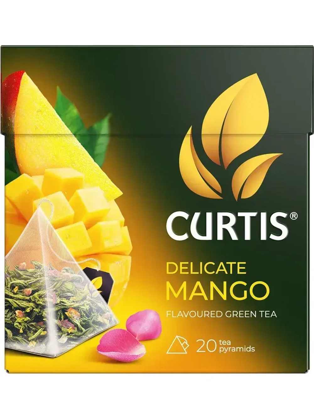 Чай в пирамидках зелёный Curtis Delicate Mango, 20 шт