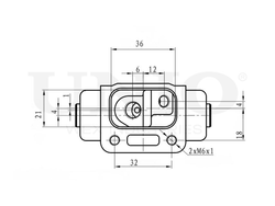 Цилиндр тормозной колесный левый UNIO BRC-20549