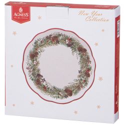 ТАРЕЛКА ЗАКУСОЧНАЯ AGNESS "CELEBRATION" 20,3*2 СМ (КОР=24ШТ.)