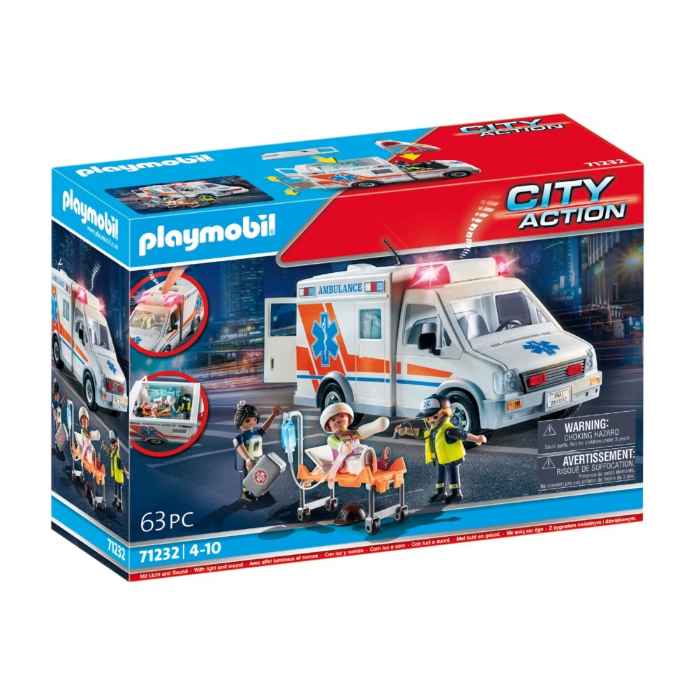 Playmobil - City Action Ambulance Машина скорой помощи со светом и звуком 71232 / артикул   71232  / GTIN 4008789712325