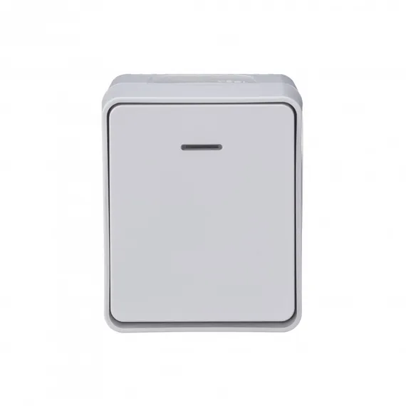 Выключатель 1-кл. ОП AtlasDesign PROFI IP54 10AX с подсветкой бел. SE ATN540113