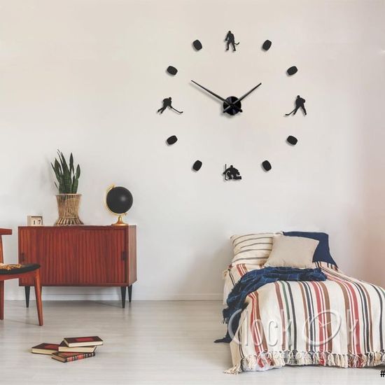 Настенные 3D часы Хоккей