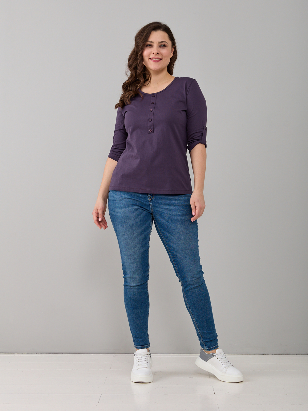 Лонгслив ЛНк-005/баклажан