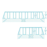 Каркасный прямоугольный бассейн Bestway Steel 56475 (732х366х132 см) с песочным фильтром, лестницей и тентом