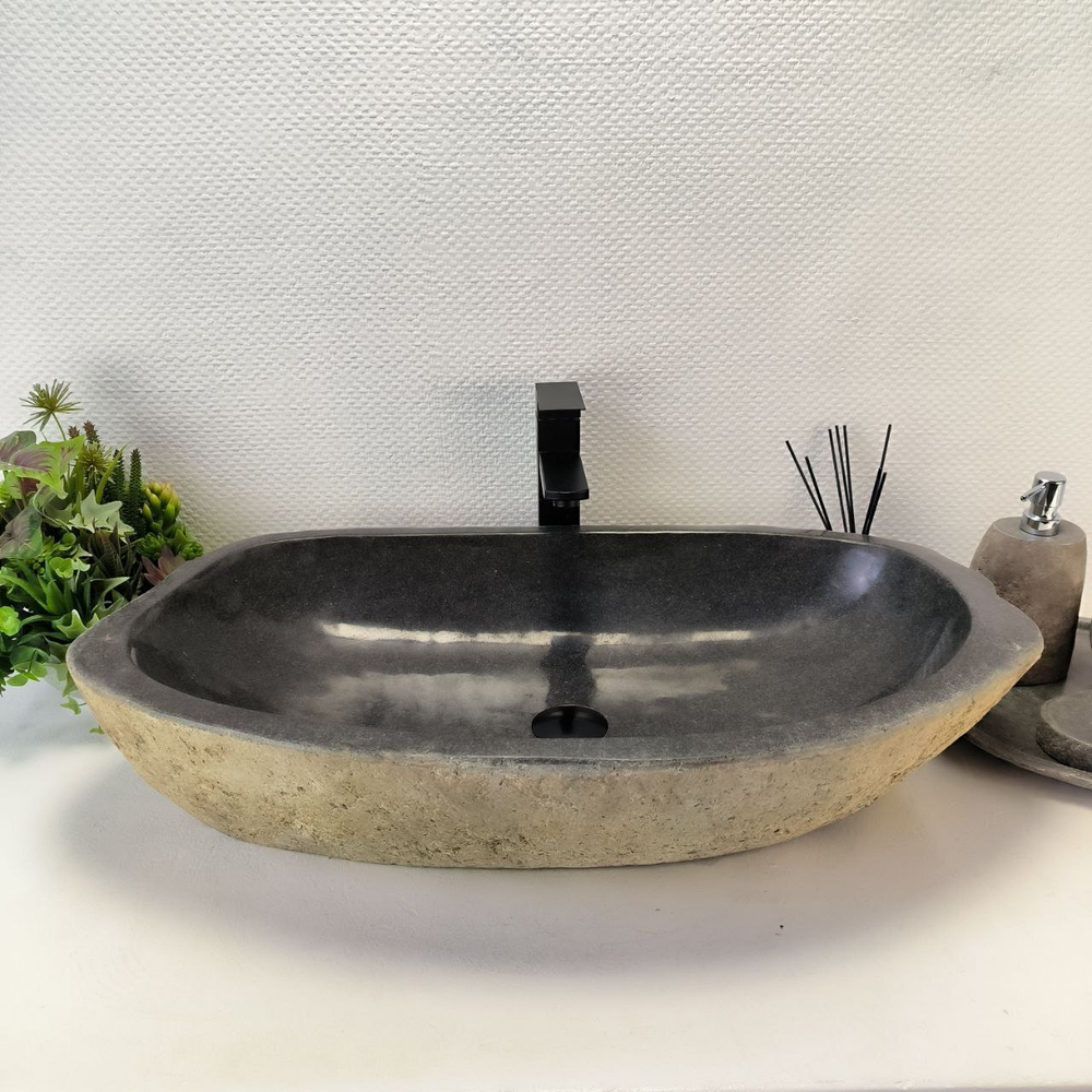 Раковина из речного камня RS-63532 (75*43*17) 0125