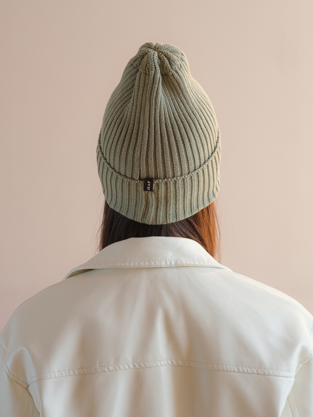 Шапка вязаная-резинка весенняя/осенняя хлопковая КЭП(Хакки)