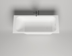 Ванна каменная пристенная матовая 170x80 Salini ORLANDA KIT 102126MRH окрашена по RAL снаружи