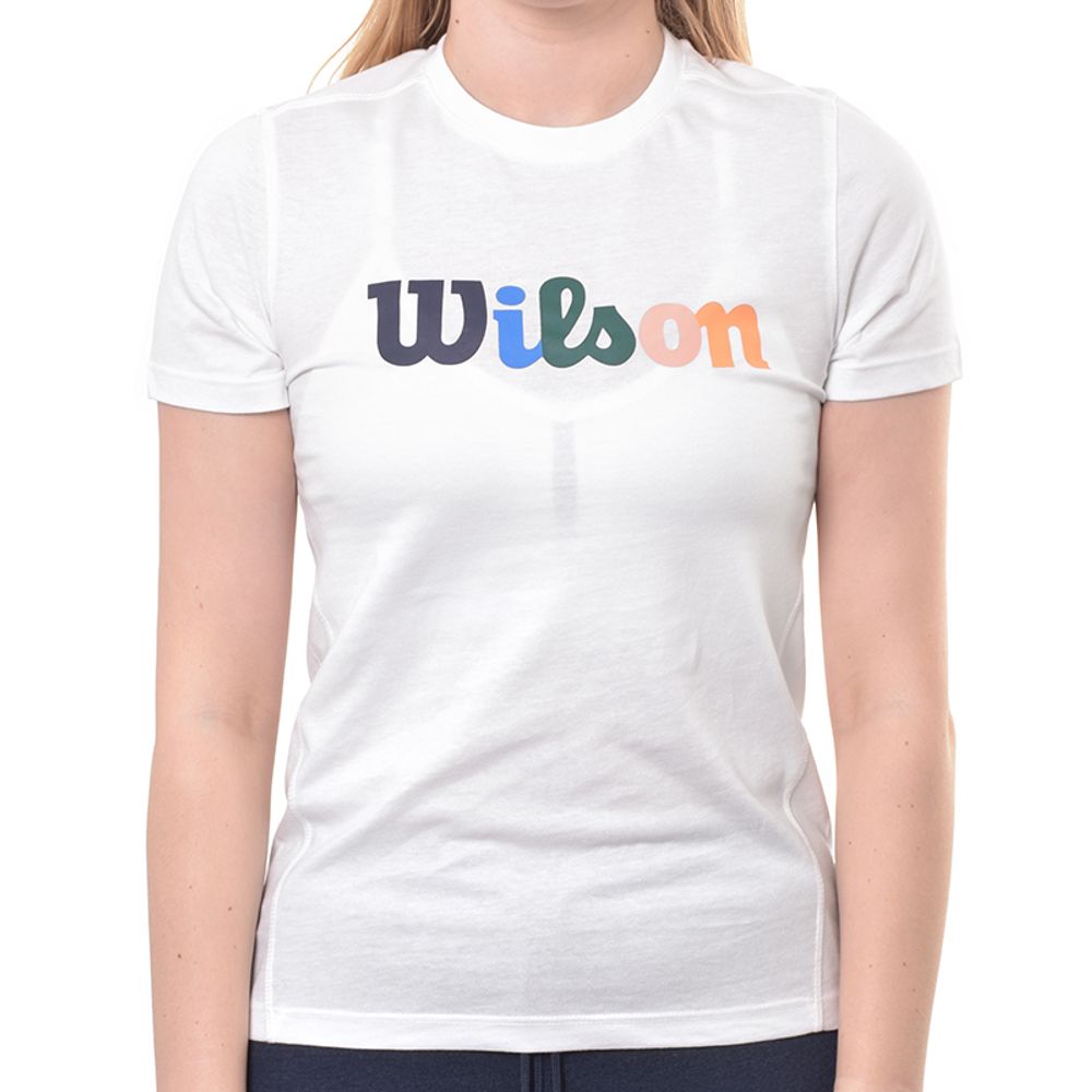 Женская теннисная футболка Wilson Heritage T-Shirt - bright white