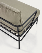 Диван Mareluz трехместный черный стальной