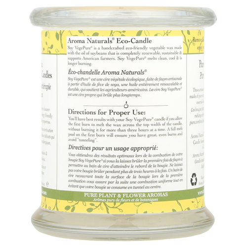 Aroma Naturals, Soy VegePure, 100% Натуральная Свеча Эфирного Масла Сои, Атмосфера, Апельсин и Лимонник 8.8 унции (260 г)
