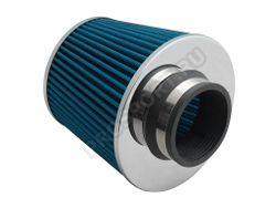 Фильтр воздушный нулевого сопротивления TORNADO, синий/хром D70мм