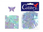 Пайетки фигурные голографические-(бабочки)10гр-Colibry