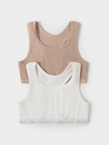 набор майка-топ  для девочки  К 1196-2уп/нюдовый беж,сахар