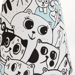 Абажур для настольной лампы, для светильника, плафон конус Черно-белый Е27