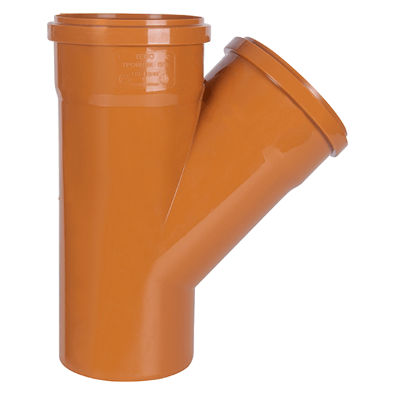 Тройник наружный TEBO 160/160мм 45 градусов 39044
