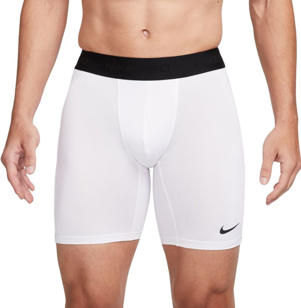 Теннисные шорты Nike Pro Dri-Fit Fitness Long - white/black