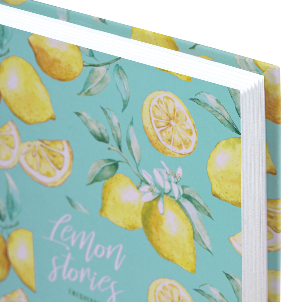 Ежедневник недатированный А5 (145х215 мм) ламинированная обложка 128 л. STAFF "Lemon Stories" (6 штук в упаковке)