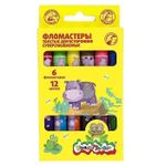 Фломастеры толстые двухсторонние Каляка-Маляка 6 шт. 12 цв.