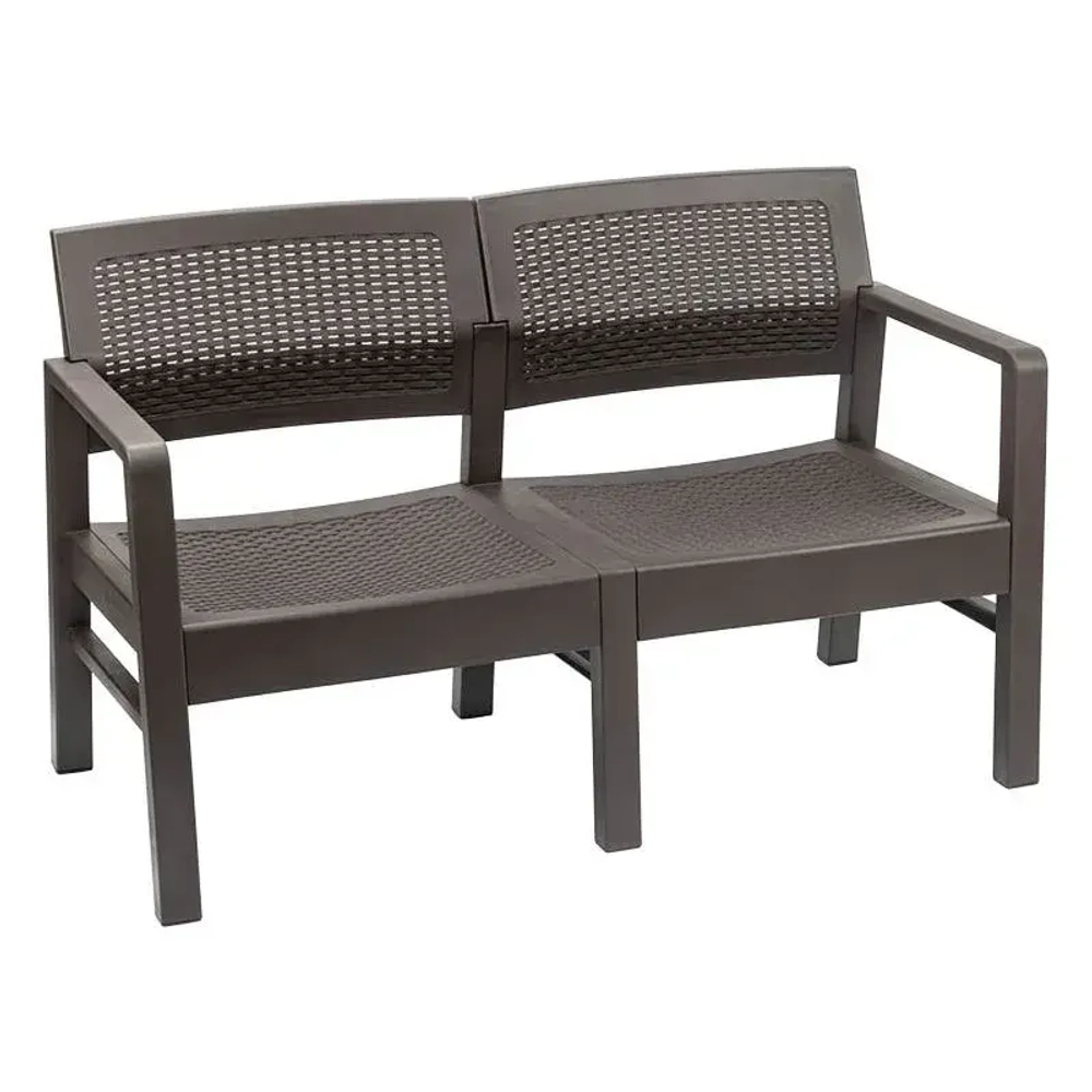 Диван РОТАНГ двухместный коричневый ротанг