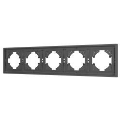 Рамка пластиковая FRM-TENDO-SFPL-5-GR (Arlight, Матовый графитовый) 054659