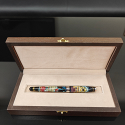 Коллекционная ручка роллер Parker Sonnet с колпачком "Москва" с ручной росписью в футляре