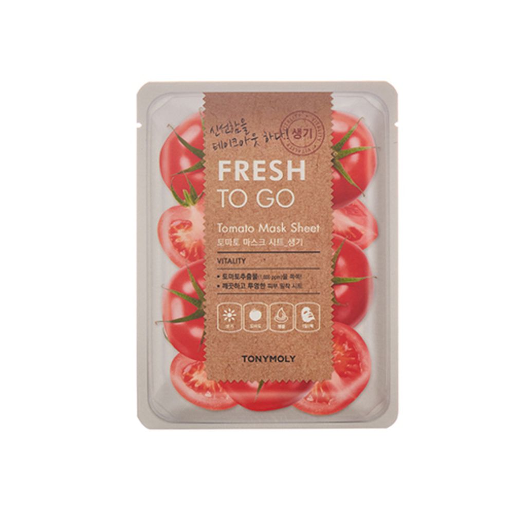 Tony Moly Маска для лица тканевая с экстрактом томата - Fresh to go tomato mask sheet, 20г