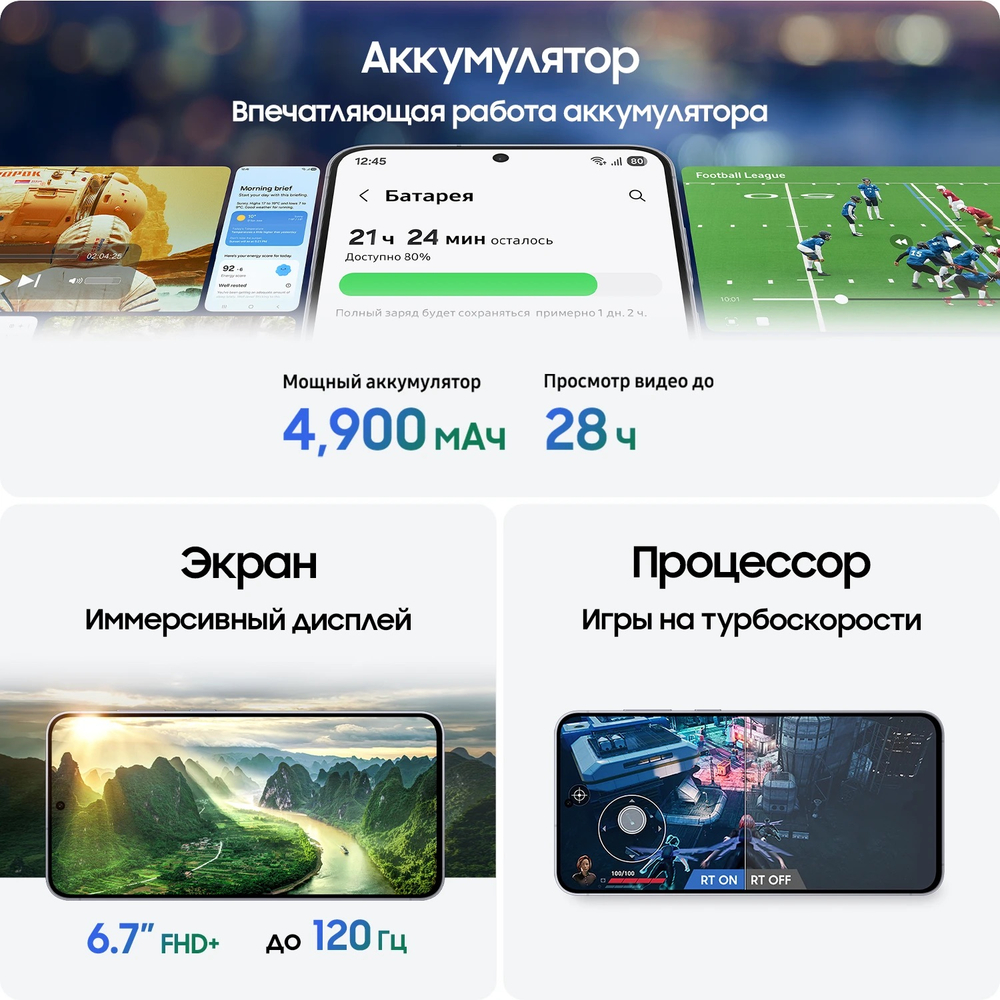 Смартфон Samsung Galaxy S25 FE 8/512 Темно-синий