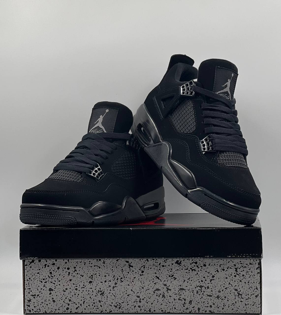 Кроссовки Nike Air Jordan 4 Black Cat #A354 (черн.)