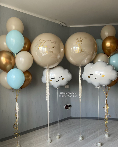 Набор воздушных шаров на выписку из роддома