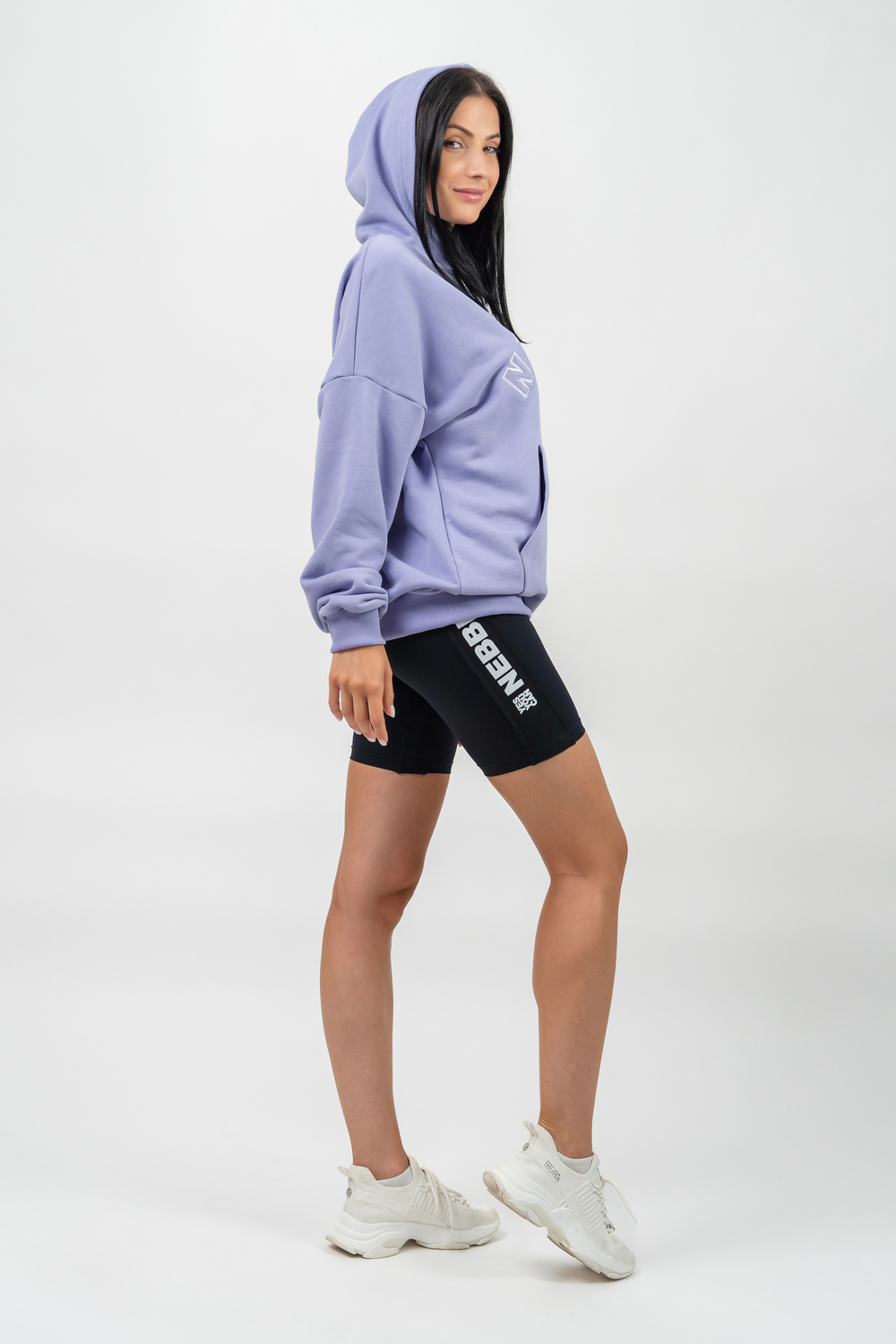 Кофта BRANDED OVERSIZED HOODIE GYM RAT 256 Лиловая