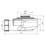Сифон для душ.поддона 50*40 h 53 Сlick-Clack(сетка) Ani Е450CLS АНИ пласт