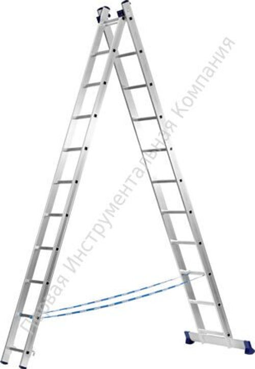 Алюминиевая двухсекционная лестница 2х7 СИБИН 38823-07