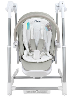 Стульчик для кормления Pituso Triola 3 в 1 Светло-серый