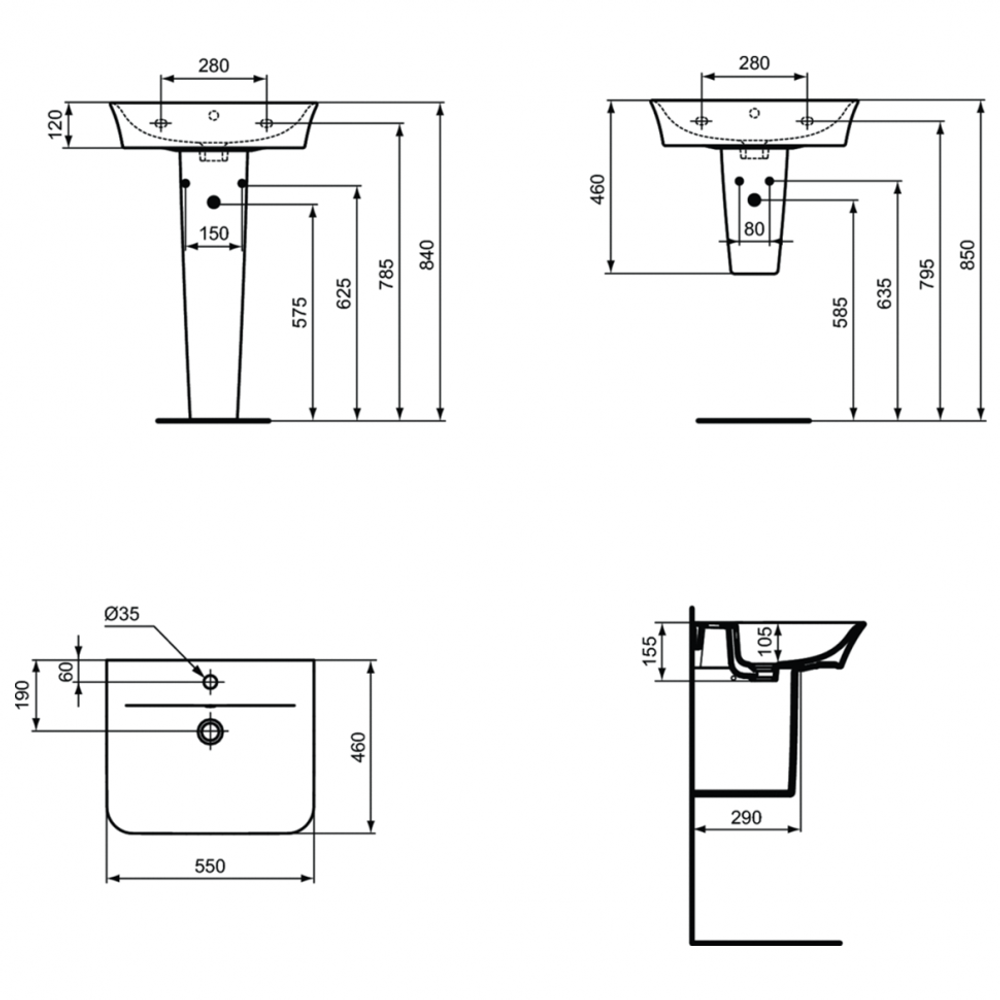 Колонна Ideal Standard CONNECT AIR E074901