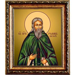 Роман Киржачский, преподобный игумен. Икона на холсте.