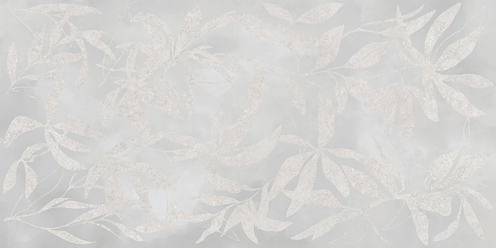 60x120 ArtWall Цветы Серый Матовый Ректификат