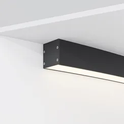 Радиусный профиль 35x35 D3000мм 1/8 круга черный Led Strip alm-3535r-b-d-45°-3m
