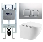 Унитаз с инсталляцией WeltWasser AMBERG 497 ST + MERZBACH 043 MT-WT + AMBERG RD-MT CR