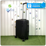 Маленький чемодан Mironpan Model 74, Черный, S с расширителем