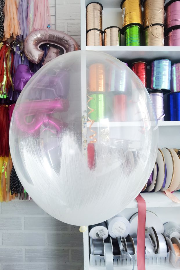 Шар Браш 30 см белый (БГ-17)