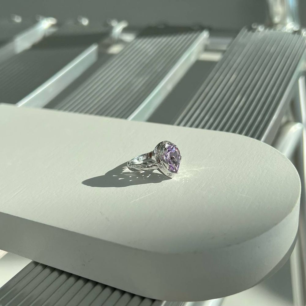 Кольцо Crystal Drop с аметистом
