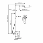 Душевая система WasserKraft Sauer 7100 SET2674 золото